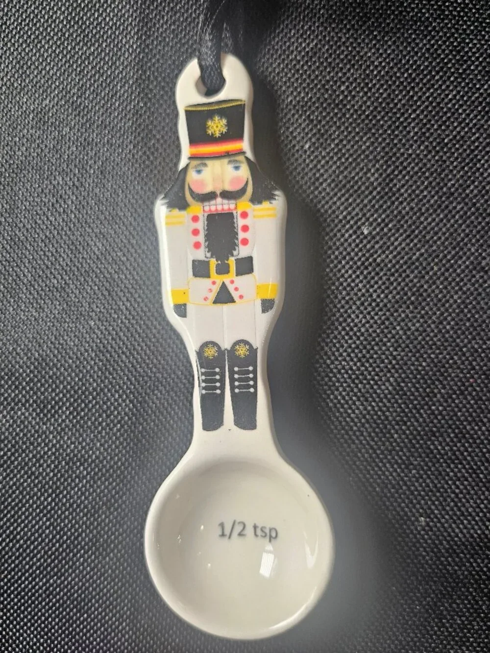 Transpac Ceramic Christmas Nutcracker Measuring Spoon Set Of 4 Baking Gift